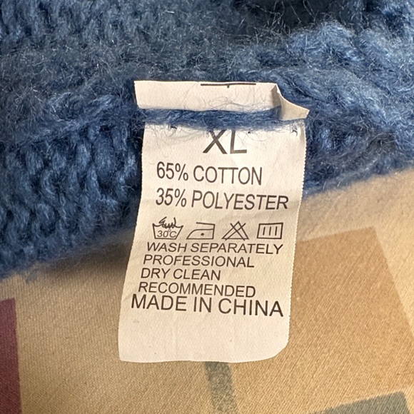 Blue Women's Hooded Sweater - Picture 4 of 8